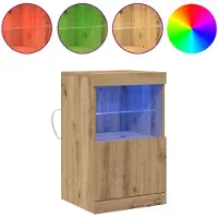 vidaXL LED-Sideboard Artisan-Eiche 41 x 37 x 67 cm Holzwerkstoff