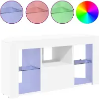 vidaXL Eck-LED-TV-Schrank 100 x 40 x 50 cm Weiß Holzwerkstoff