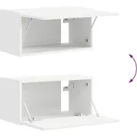 vidaXL TV-Wandschrank 2 pcs Weiß 60 x 31 x 29,5 cm Holzwerkstoff