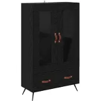 vidaXL Highboard Schwarz Eichen-Optik 69,5 x 31 x 115 cm