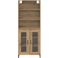 vidaXL Highboard Artisan-Eiche 69,5 x 34 x 180 cm Holzwerkstoff