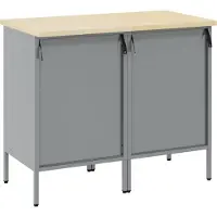 vidaXL Werkbank mit Schubladen 2 Stk. Rot und Grau 100 x 55 x 85 cm