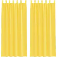 vidaXL Voile Vorhänge mit Schlaufen 2 Stk. Gelb 140x245 cm