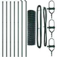 vidaXL Bodenmontierter Euro-Zaun 10 x 1,2 m PVC-beschichteter Stahl