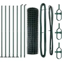 vidaXL Euro-Zaun mit Betonsockel 10 x 0,8 m PVC-beschichteter Stahl