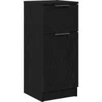 vidaXL Sideboard Schwarz Eichen-Optik 30 x 30 x 70 cm Holzwerkstoff