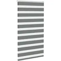 vidaXL Doppelrollo Dunkelgrau 80x100 cm Stoffbreite 75,9 cm Polyester