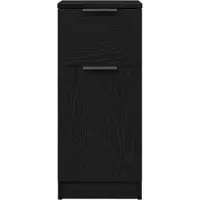 vidaXL Sideboard Schwarz Eichen-Optik 30 x 30 x 70 cm Holzwerkstoff