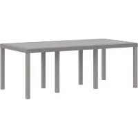 vidaXL Gartentisch Hellgrau 200 x 100 x 73 cm Poly-Rattan