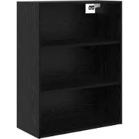 vidaXL Highboard Schwarz Eichen-Optik 69,5 x 34 x 180 cm Holzwerkstoff