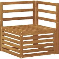 vidaXL Outdoor Ecksofa Massivholz Akazie Natur 63 x 63 x 73 cm