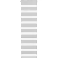 vidaXL Doppelrollo Hellgrau 40x150 cm Stoffbreite 35,9 cm Polyester