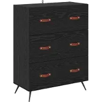 vidaXL Highboard Schwarz Eichen-Optik 69,5 x 34 x 180 cm Holzwerkstoff