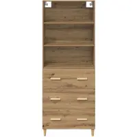 vidaXL Highboard Artisan-Eiche 69,5 x 32,5 x 180 cm Holzwerkstoff