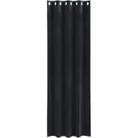 vidaXL Verdunkelungsvorhänge 2 pcs Schwarz 140 x 225 cm Samt