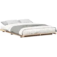 vidaXL Bettrahmen Braun 140 x 220 cm Massives Kiefernholz