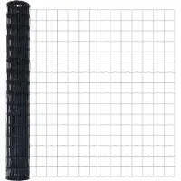 vidaXL Eurozaun Grau 1,6 x 10 m PVC-beschichtetes Eisen