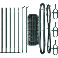 vidaXL Euro-Zaun mit Betonsockel 10 x 0,4 m PVC-beschichteter Stahl