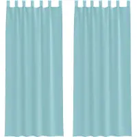 vidaXL Voile Vorhänge mit Schlaufen 2 Stk. Türkis 140x260 cm