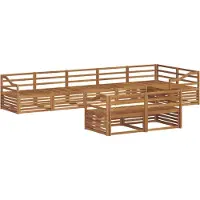 vidaXL Outdoor-Sofagarnitur 8 Stk. Natur Massivholz Akazie