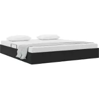 vidaXL Ottoman Bettgestell mit Speicher Schwarz 160 x 200 cm Samt