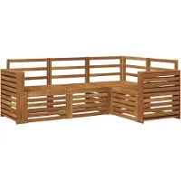 vidaXL Sofagarnituren 4 pcs Natur Massivholz Akazie