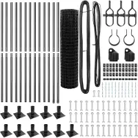 vidaXL Euro-Zaun mit Betonsockel 25 x 0,8 m PVC-beschichteter Stahl
