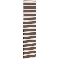 vidaXL Doppelrollo Braun 65x200 cm Stoffbreite 60,9 cm Polyester
