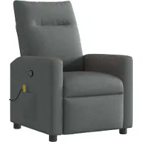 vidaXL Massage-Relaxsessel, Stoff, Dunkelgrau