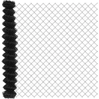 vidaXL Kettenzaun 10 x 1,6 m Stahl Grau
