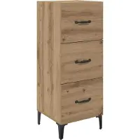 vidaXL Sideboard Artisan-Eiche 34,5 x 34 x 90 cm Holzwerkstoff