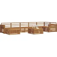 vidaXL Outdoor-Sofagarnitur 8 pcs Natur