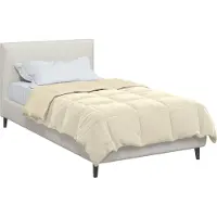 vidaXL Ganzjahresbettdecke Gepolstert Creme 140 x 220 cm Mikrofaser