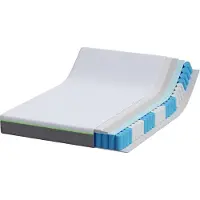 vidaXL Matratze Mittelweich 140 x 200 cm Weiß und Grau