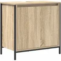 vidaXL Waschbeckenunterschrank Sonoma-Eiche 60x34,5x60 cm