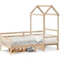 vidaXL Tagesbett mit Dach 80x200 cm Massivholz Kiefer