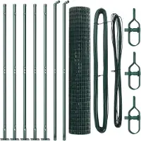 vidaXL Euro-Zaun mit Betonsockel 10 x 1,4 m PVC-beschichteter Stahl