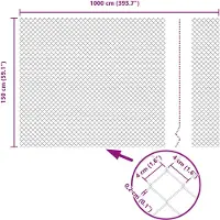 vidaXL Maschendrahtzaun 10 x 1,5 m Verzinkter Stahl Silber