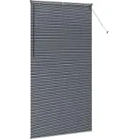 vidaXL Balkenjalousien Dunkelgrau 220 x 115 cm Aluminium