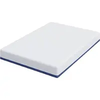 vidaXL Matratze Weiß und Blau 160 x 200 cm Jacquard-Stoff