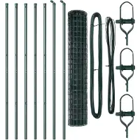 vidaXL Bodenmontierter Euro-Zaun 10 x 1,6 m PVC-beschichteter Stahl