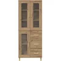vidaXL Highboard Artisan-Eiche 69,5 x 34 x 180 cm Holzwerkstoff