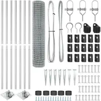 vidaXL Euro-Zaun mit Stacheln 10 x 1,6 m Verzinkter Stahl Silber Netz