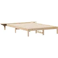 vidaXL Bettgestell mit Nachttischen Natur 160 x 220 cm