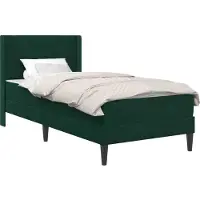 vidaXL Bettgestell mit Matratze Dunkelgrün 80 x 200 cm Samt
