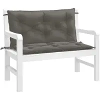 vidaXL Gartenbank-Auflagen 2 Stk. Melange Dunkelgrau 100x50x7 cm Stoff
