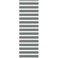 vidaXL Doppelrollo Dunkelgrau 80x200 cm Stoffbreite 75,9 cm Polyester
