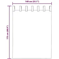 vidaXL Voile Vorhänge mit Lasche 2 Stk. Braun