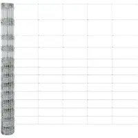 vidaXL Geschweißter Drahtzaun mit Betonfundament 25 x 1,5 m Silber