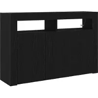 vidaXL Sideboard Schwarz Eichen-Optik 116 x 30 x 75 cm Holzwerkstoff